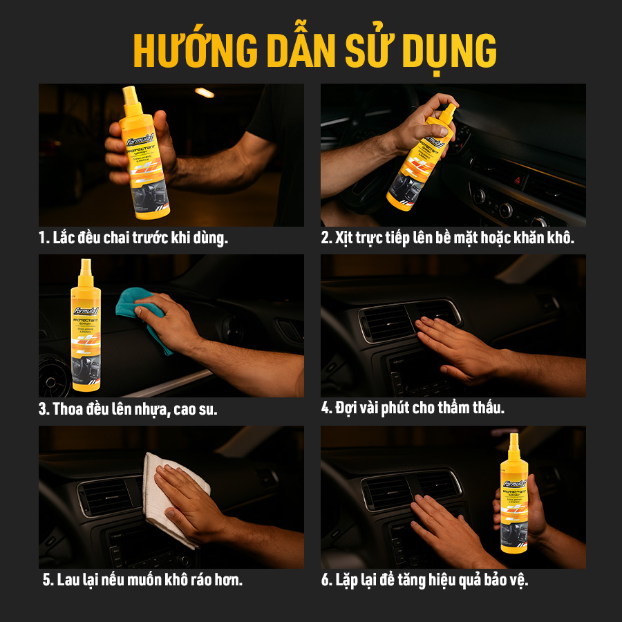 Chất bảo vệ táp lô khử mùi Formula 1 (Protectant ) (295ml) # 615006