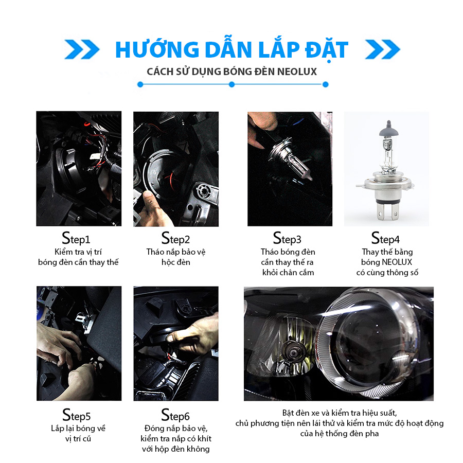 Bóng Halogen Tăng Sáng 130% H7 12V 55W N499EL1-2SCB Hiệu Neolux