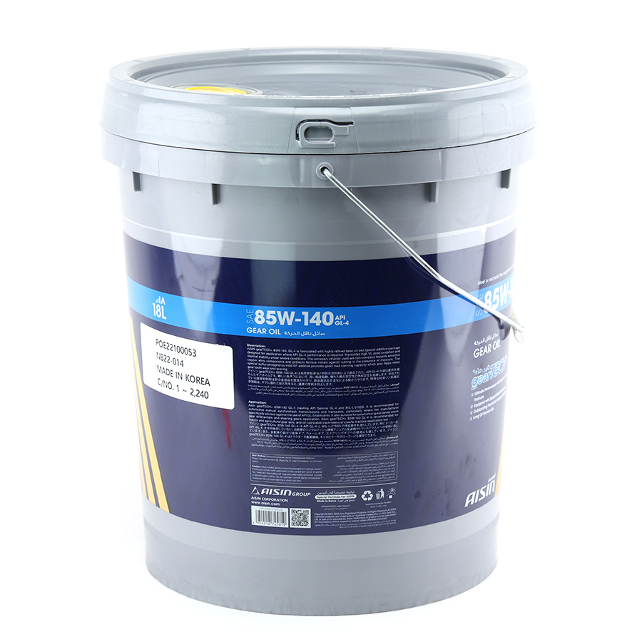 Nhớt Hộp Số Thường Aisin 85W-140 GL-4  18 Lít GSL4851418PL
