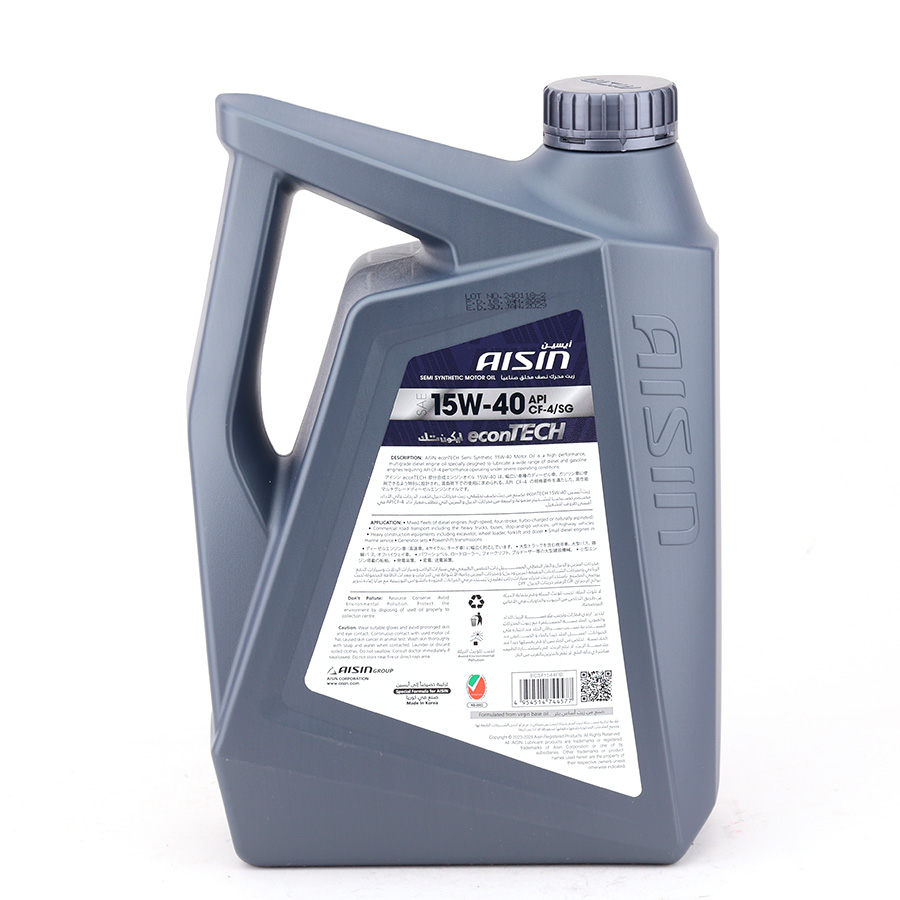 Nhớt Động Cơ Aisin 15W-40 CF4/SG Semi Synthetic 4 Lít ECSF1544PB