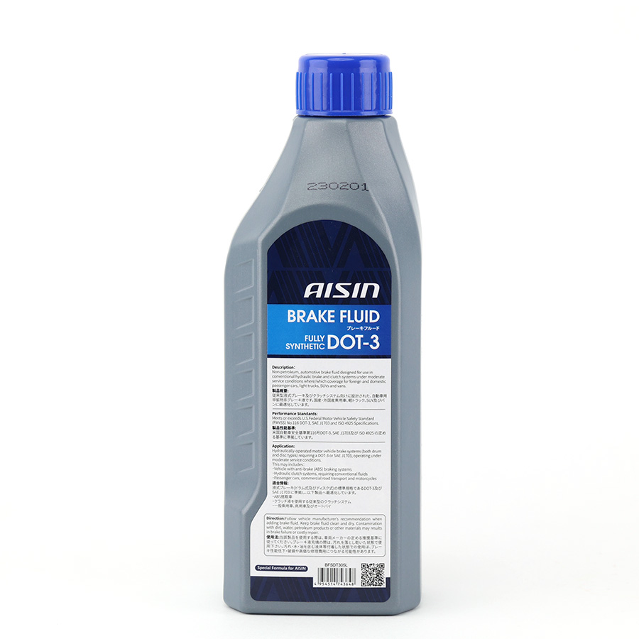 Dầu thắng Aisin DOT 3 0.5 Lít BFSDT305L