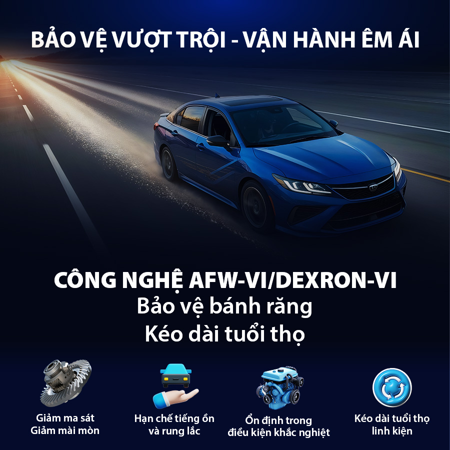 Nhớt Hộp Số Tự Động Aisin AFW-VI DexronVI  4 Lít ATFDVI4S