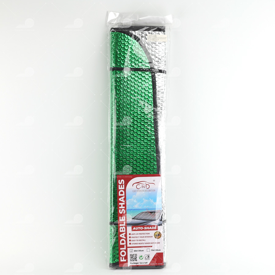 Che nắng xốp ngắn CIND (màu bạc/xanh) CD-F002 60*130CM