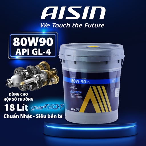 [9NAGSL480918PLN] Nhớt Hộp Số Thường Aisin 80W-90 GL-4  18 Lít GSL480918PL
